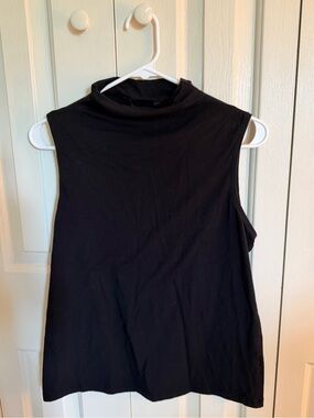 Athleta Black Sleeveless Mock Neck Tank